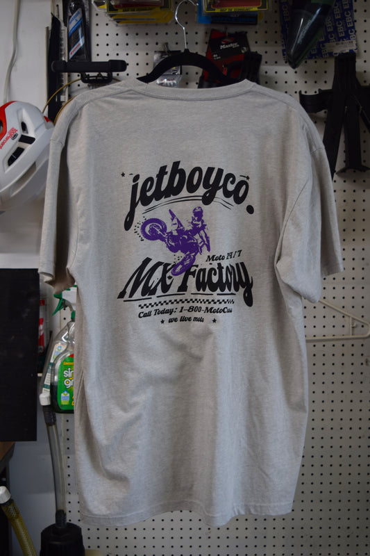 JetBoyCo MX Factory Tee – Moto-Inspired Streetwear Drop