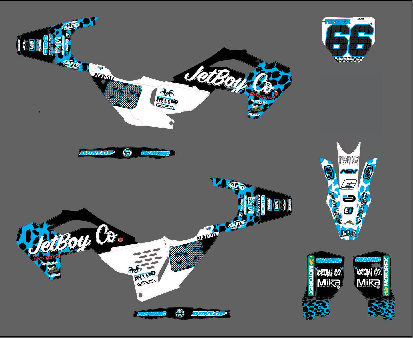 Cheetah Print MX Graphics Kit