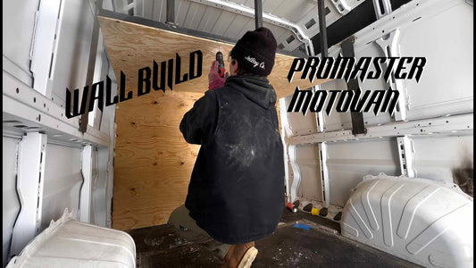 Moto Van Wall Install - Promaster Moto Van Build - EP. 4