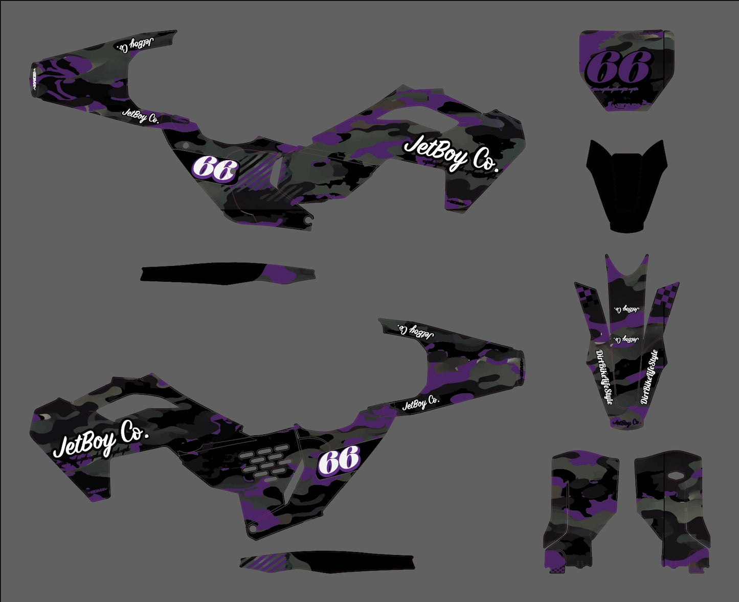 Purple Camo Graphics Kit