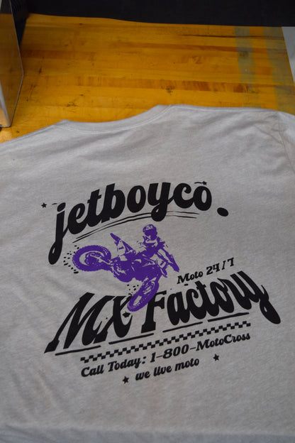 JetBoyCo MX Factory Tee – Moto-Inspired Streetwear Drop